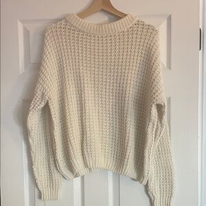MNG Urban Outfitters Cream Crew Neck Sweater